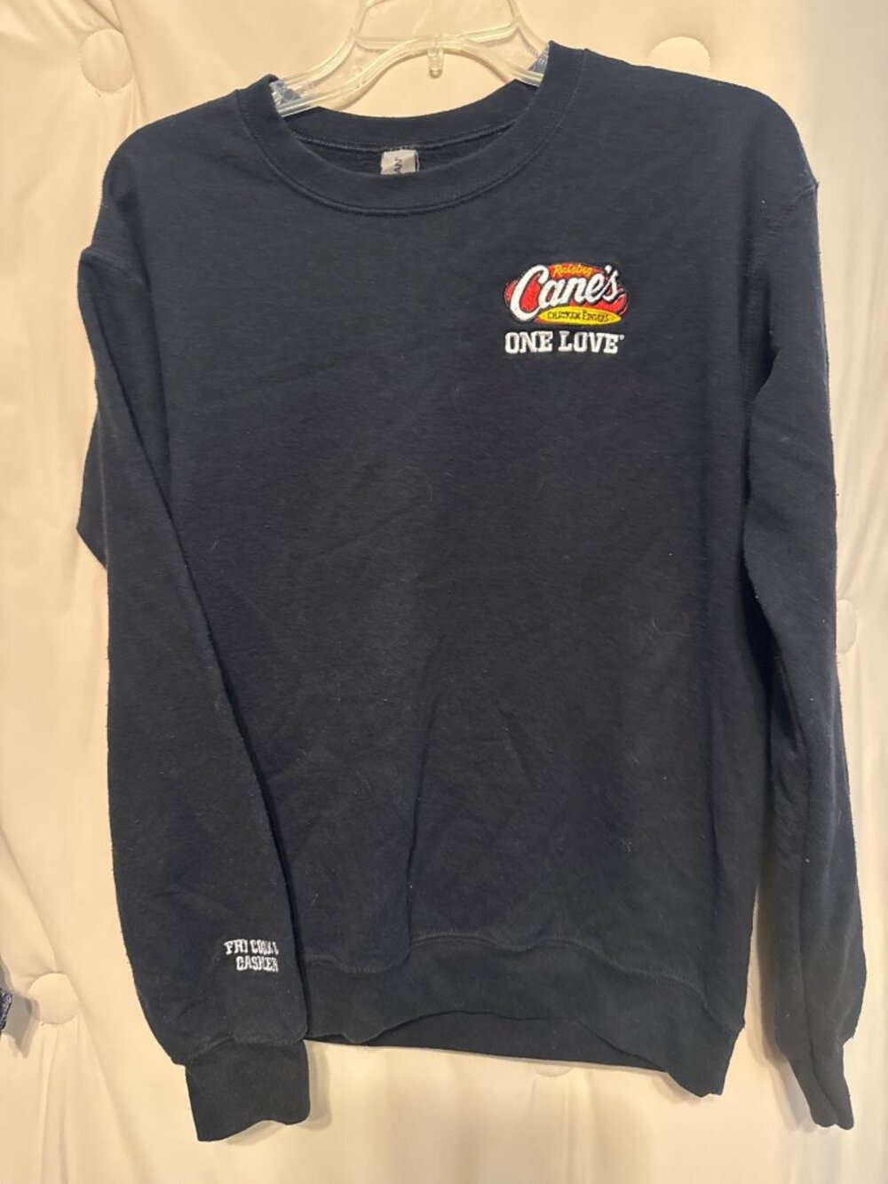 Black Raising Cane's Employee Crewneck Sweatshirt Sz Small